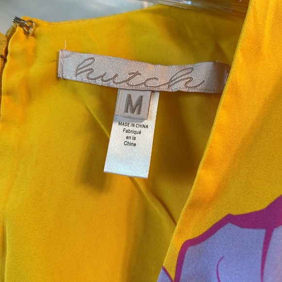 Anthropologie Hutch Yellow Floral Jumpsuit with Purple Accents - Picture 9 of 9